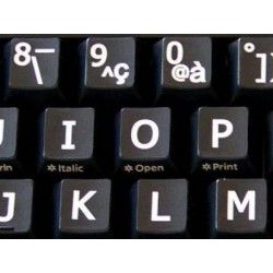 French AZERTY Large Lettering Upper case keyboard stickers