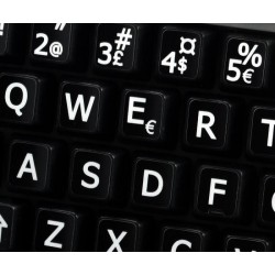 Norwegian Large Lettering keyboard stickers