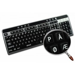 Norwegian Large Lettering keyboard stickers