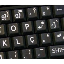 Portuguese Large Lettering keyboard stickers