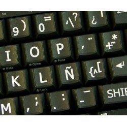 Spanish Latin American Large Lettering keyboard stickers