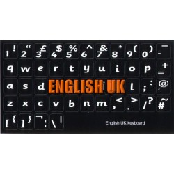 English UK (Sassoon) non transparent keyboard stickers