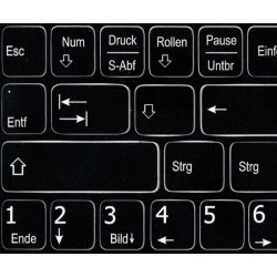 Function keys German language non-transparent keyboard sticker