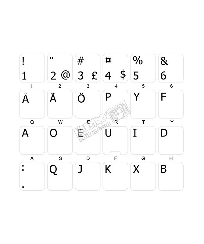 Svorak non-transparent keyboard  stickers