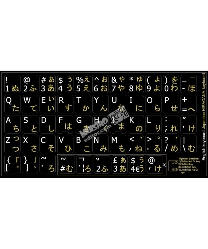 Japanese Hiragana Keyboard Labels Dsi Computer Keyboards