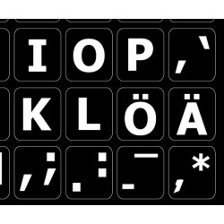Swedish / Finnish Large Lettering keyboard stickers