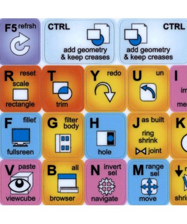 Fusion 360 keyboard sticker