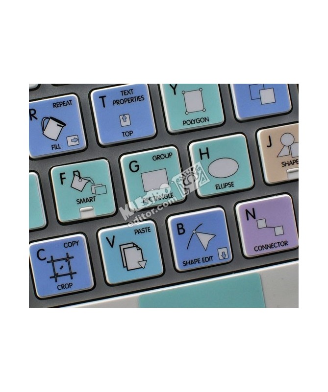 CorelDRAW Galaxy series keyboard sticker Apple size