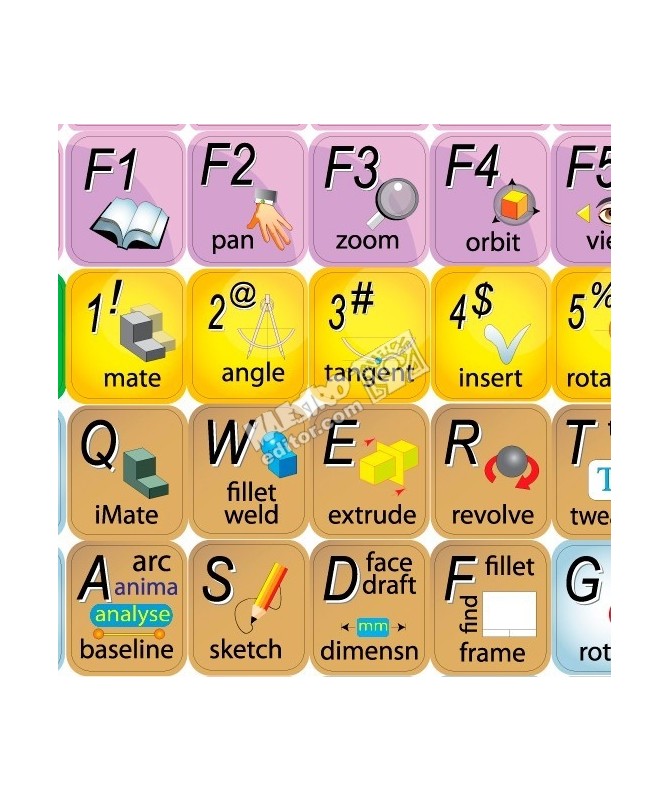 Autodesk Inventor keyboard sticker