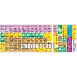 Embird studio keyboard sticker
