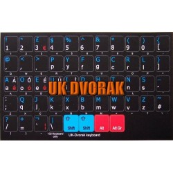 Dvorak UK non-transparent keyboard  stickers