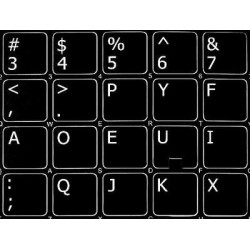 Dvorak non-transparent keyboard  stickers 14x14