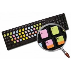 Learning French Bepo Colored Colored non transparent keyboard stickers