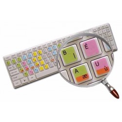 Learning French Bepo Colored Colored non transparent keyboard stickers