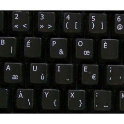 French Bepo non transparent keyboard stickers