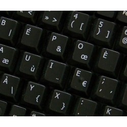 French Bepo non transparent keyboard stickers