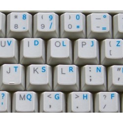 French Bepo transparent keyboard stickers