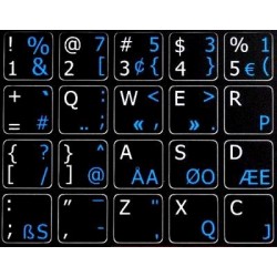 Programmer Dvorak English non-transparent keyboard stickers 14x14
