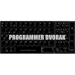 Programmer Dvorak non-transparent keyboard stickers