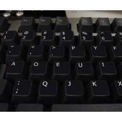 Dvorak non-transparent keyboard stickers 11x13