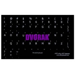 Dvorak non-transparent keyboard stickers 11x13