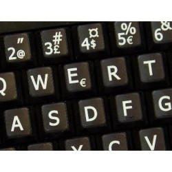 Danish Large Lettering keyboard stickers